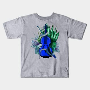 Blues, Violin and Snake Kids T-Shirt